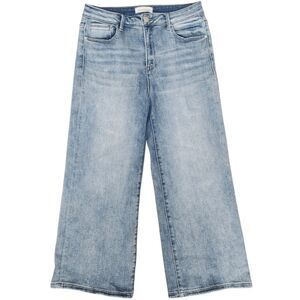 Risen Jeans High Rise Wide Leg Cropped Distressed 11/30 Retro 90s Coastal Boho